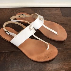 Joie A La Plage White T-strap flat sandals 40